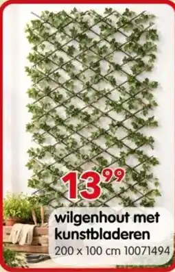 Yess Wilgenhout met kunstbladeren aanbieding