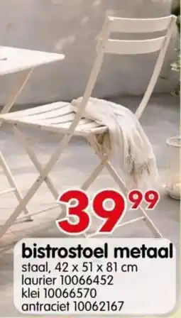 Yess Bistrostoel metaal aanbieding