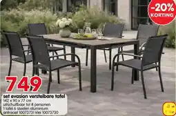 Yess Set evasion verstelbare tafel aanbieding