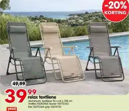 Yess Relax textilene aanbieding