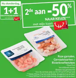 Intermarché Roze garnalen, Garnaalstaarten of Rivierkreeftenvlees Klaas Puul aanbieding