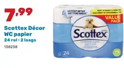 Happyland Scottex Décor WC papier 24 rol 2 laags aanbieding