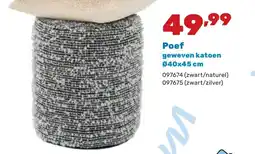 Happyland Poef geweven katoen aanbieding