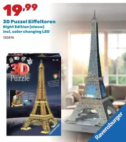 Happyland 3D Puzzel Eiffeltoren Night Edition (nieuw) incl. color changing LED aanbieding