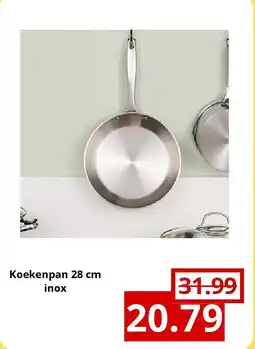 NH Market Koekenpan 28 cm inox aanbieding