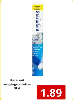 NH Market Steradent reinigingstabletten 30 st aanbieding