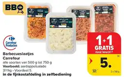 Carrefour Barbecueslaatjes Carrefour aanbieding