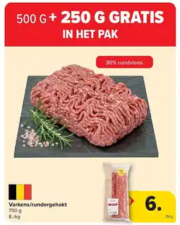 Carrefour Varkens/rundergehakt aanbieding