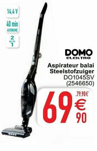 Cora Domo elektro aspirateur balai steelstofzuiger do1045sv aanbieding