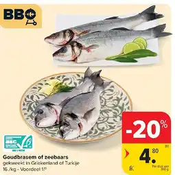 Carrefour Goudbrasem of zeebaars aanbieding