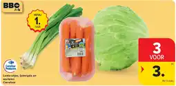 Carrefour Lente-uitjes, ijsbergsla en wortelen Carrefour aanbieding