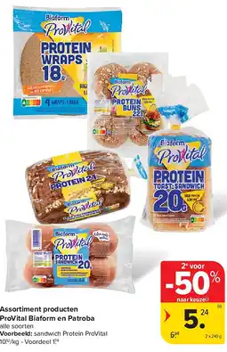 Carrefour Assortiment producten ProVital Biaform en Patroba aanbieding