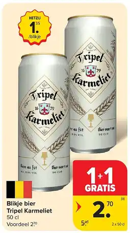Carrefour Blikje bier Tripel Karmeliet aanbieding