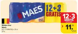 Carrefour Blikjes bier Maes aanbieding