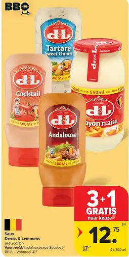 Carrefour Saus Devos & Lemmens aanbieding