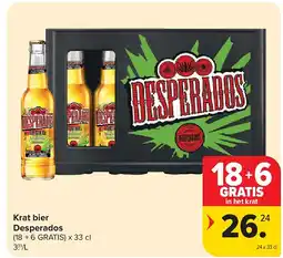 Carrefour Krat bier Desperados aanbieding