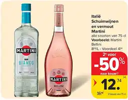 Carrefour Italië Schuimwijnen en vermout Martini aanbieding