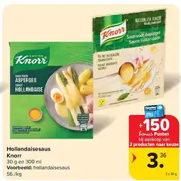 Carrefour Hollandaisesaus Knorr aanbieding