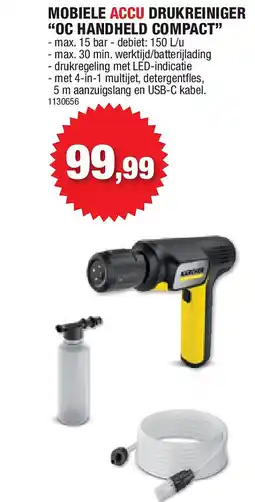 Hubo OBIELE ACCU DRUKREINIGER “OC HANDHELD COMPACT” aanbieding