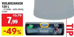 Hubo VUILNISZAKKEN 120 L aanbieding