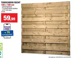 Hubo TUINSCHERM RECHT aanbieding