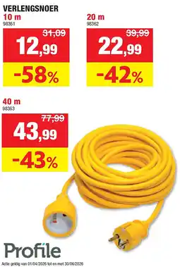 Hubo VERLENGSNOER 10 m aanbieding