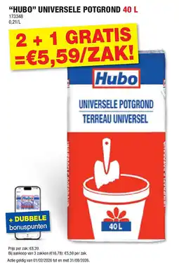 Hubo “HUBO” UNIVERSELE POTGROND 40 L aanbieding