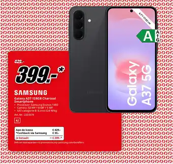 Samsung Galaxy A37 128GB Charcoal Smartphone