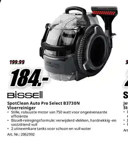 MediaMarkt Bissell SpotClean Auto Pro Select B3730N Vloerreiniger aanbieding