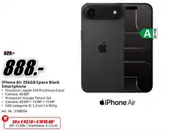 MediaMarkt iPhone Air 256GB Space Black Smartphone aanbieding