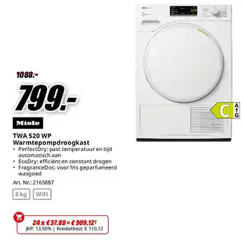 Miele TWA 520 WP Warmtepompdroogkast