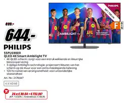 MediaMarkt Philips 55PUS9000 QLED 4K Smart Ambilight TV aanbieding