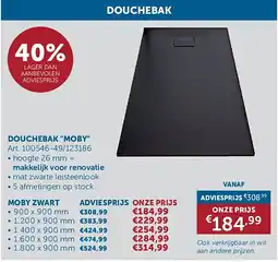 Zelfbouwmarkt DOUCHEBAK MOBY aanbieding