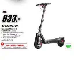 MediaMarkt Segway Ninebot Max G3 I Elektrische step aanbieding