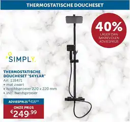 Zelfbouwmarkt THERMOSTATISCHE DOUCHESET SKYLAR aanbieding