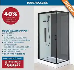 Zelfbouwmarkt DOUCHECABINE PIPER aanbieding