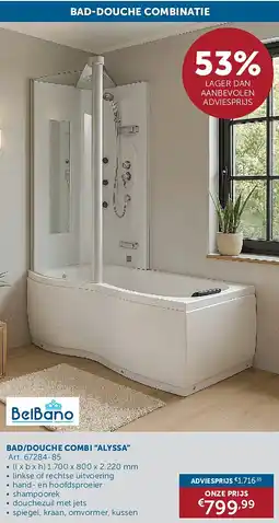 Zelfbouwmarkt BAD/DOUCHE COMBI “ALYSSA” aanbieding