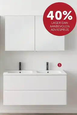 Zelfbouwmarkt BADKAMERMEUBEL TIBO WIT MAT [ 2 ] WASTAFELKAST aanbieding