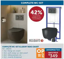 Zelfbouwmarkt COMPLETE WC-SET ALLIBERT NERO ZWART aanbieding