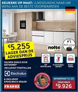 Zelfbouwmarkt KEUKENS OP MAAT: LUXEKEUKENS NAAR UW WENS AAN DE BESTE VOORWAARDEN aanbieding