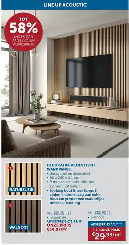 Zelfbouwmarkt DECORATIEF AKOESTISCH WANDPANEEL aanbieding