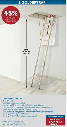 Zelfbouwmarkt ZOLDERTRAP GENEVE aanbieding
