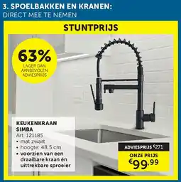 Zelfbouwmarkt KEUKENKRAAN SIMBA aanbieding