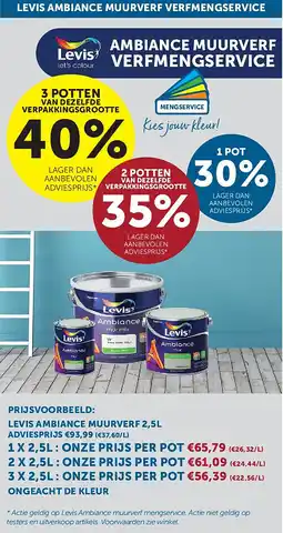 Zelfbouwmarkt LEVIS AMBIANCE MUURVERF 2,5L aanbieding