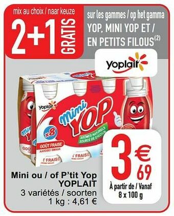 Cora Mini ou - of p’tit yop yoplait aanbieding