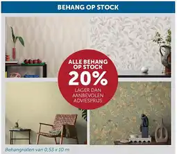 Zelfbouwmarkt BEHANG OP STOCK aanbieding