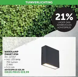 Zelfbouwmarkt WANDLAMP ZWART IP54 aanbieding