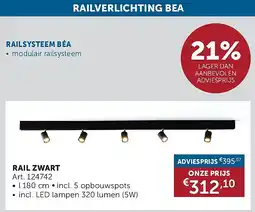 Zelfbouwmarkt RAIL ZWART aanbieding