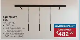 Zelfbouwmarkt RAIL ZWART BÉA aanbieding