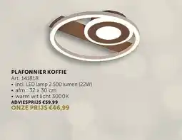 Zelfbouwmarkt PLAFONNIER KOFFIE aanbieding